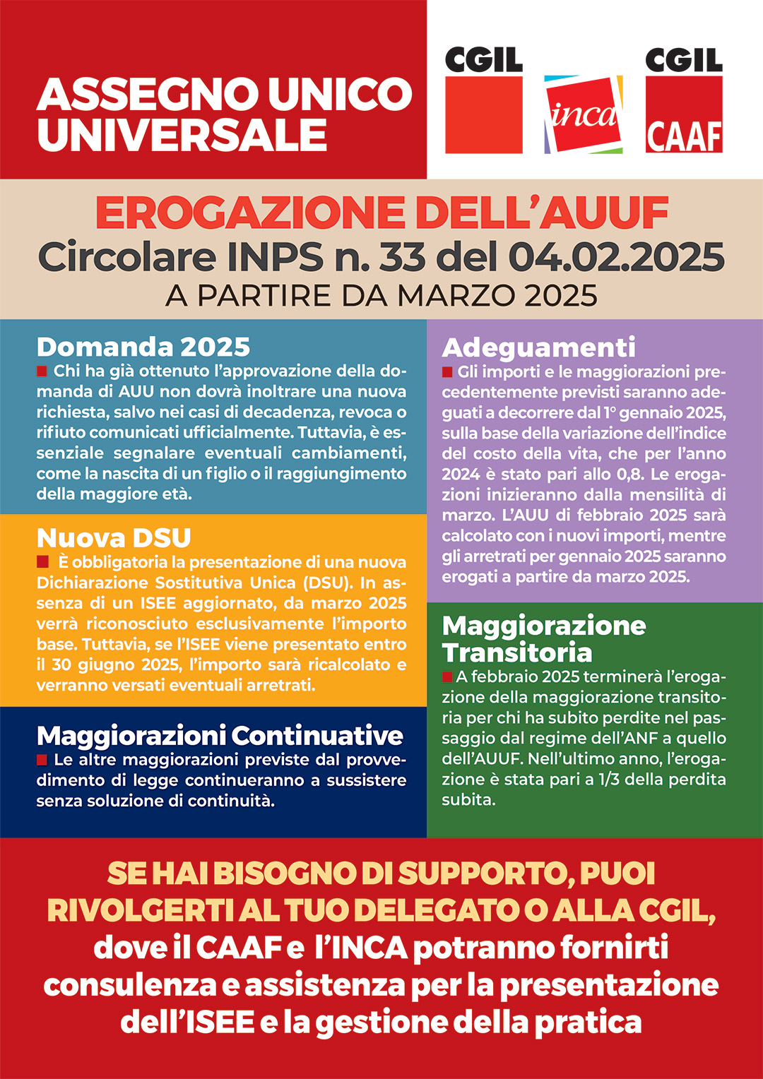 ASSEGNO UNICO UNIVERSALE