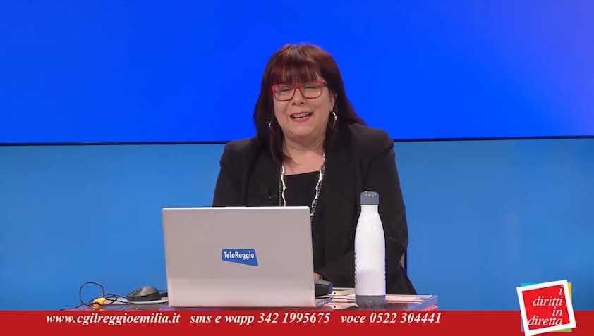 Scagliarini Cinzia presenta I diritti in diretta su Telereggio